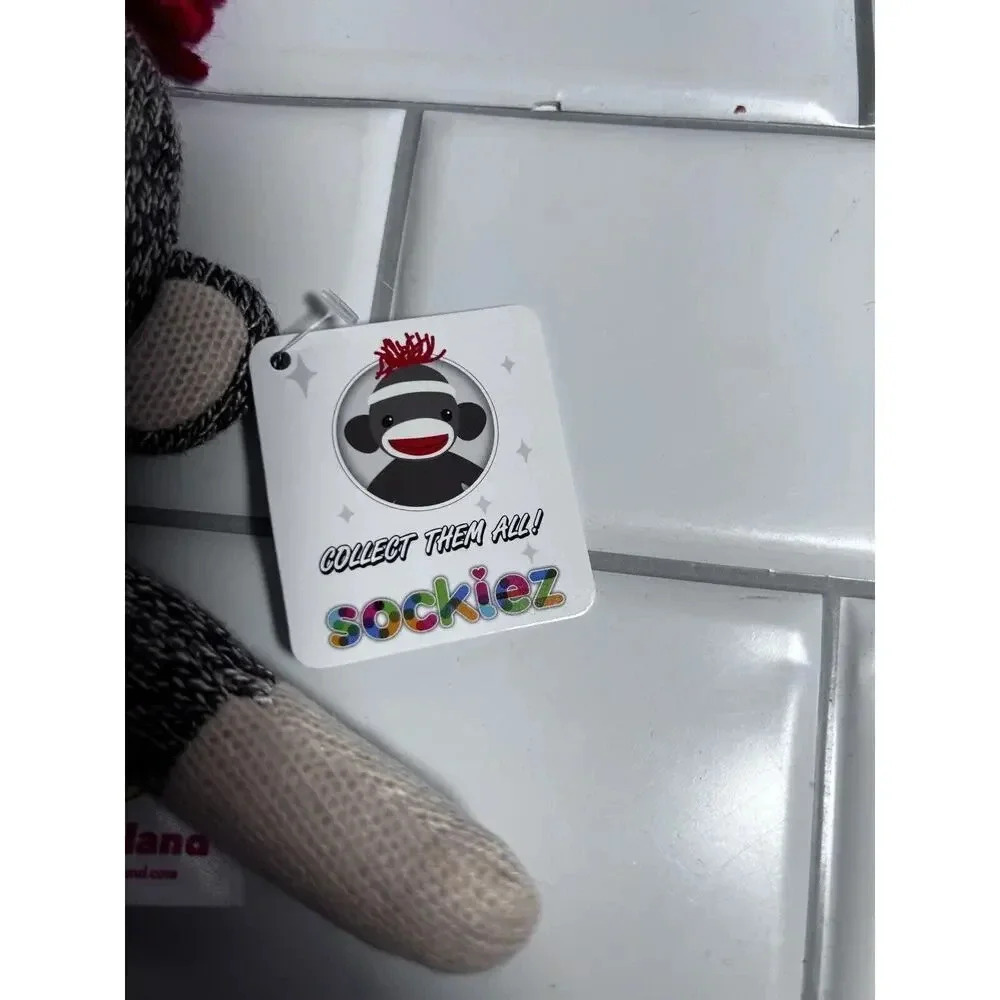 Plushland Sock Monkey Sockiez Plush Animal Toy New With Tag - Picture 2 of 8